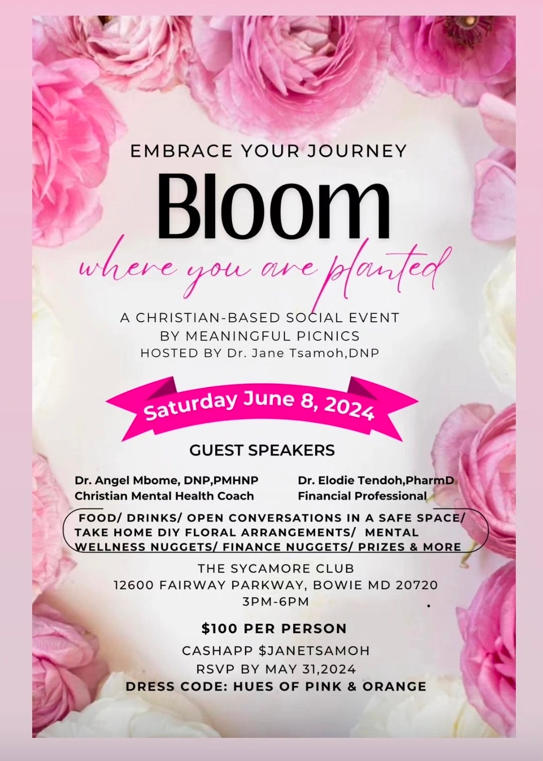 Bloom: Where You Are Planted event flyer
